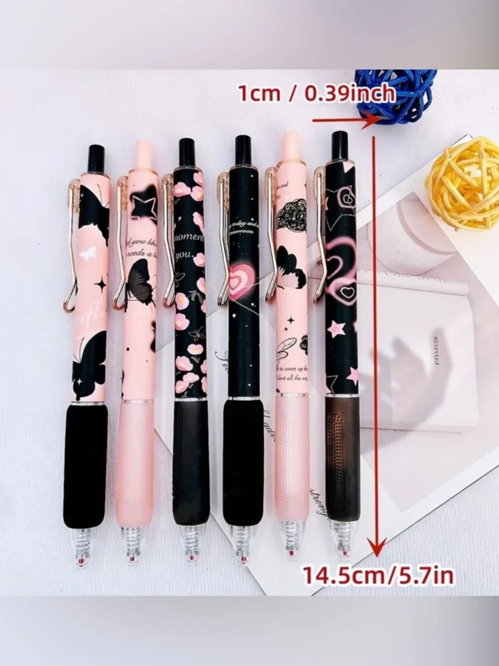 Butterfly Gel Pen Set - 6 Piece Set - Pen Set